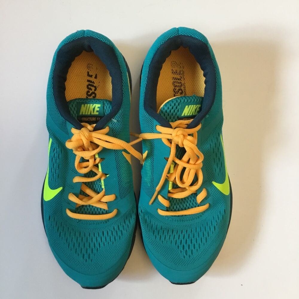 Nike Teal Structure 17 Women's Running Sneakers - Picture 2 of 8